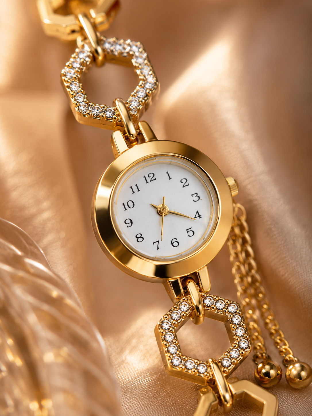 Golden Wrist Watch Bracelet