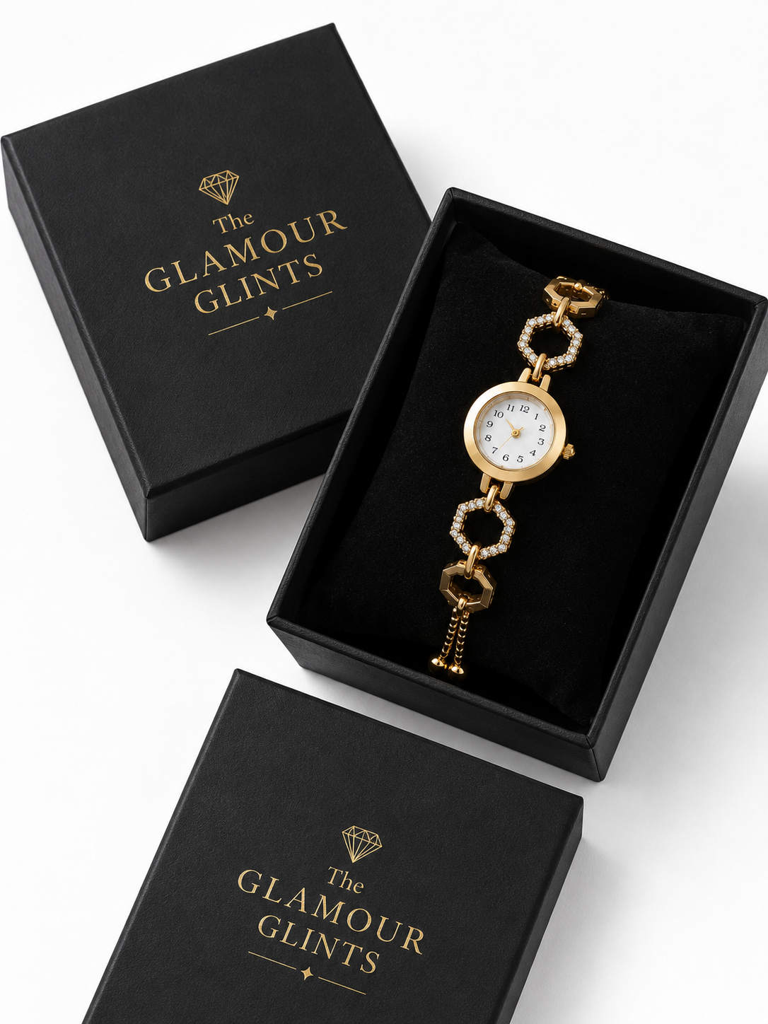 Golden Wrist Watch Bracelet - Image 3