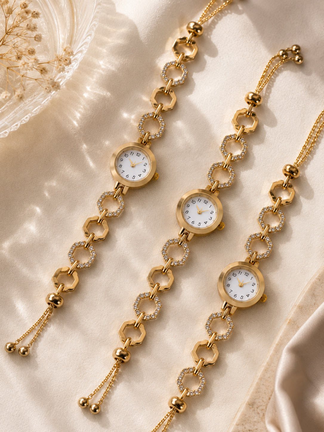 Golden Wrist Watch Bracelet - Image 4